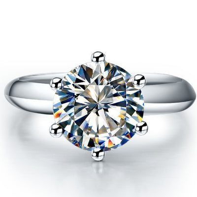 Synthetic Gemstone Women Engagement Ring