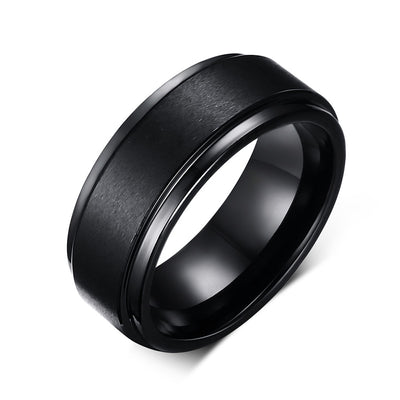 Black Band Men Engagement Ring