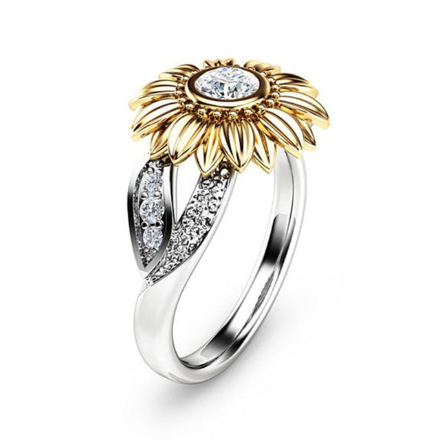 Sunflower Charms Engagement Ring